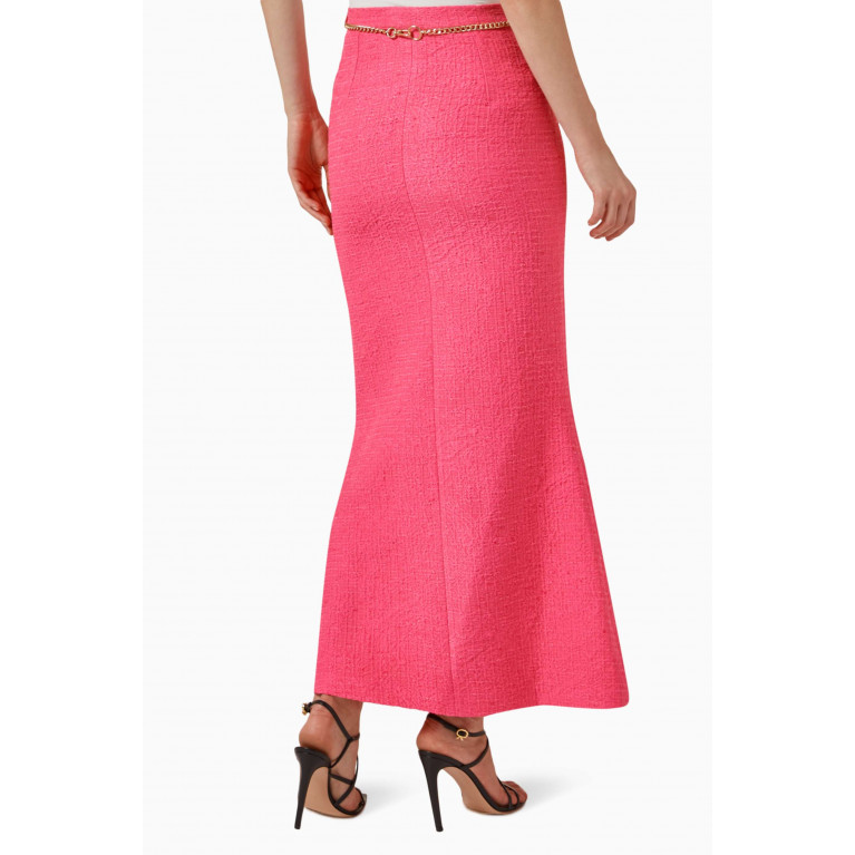 Mimya - Textured Fishtail Skirt Pink