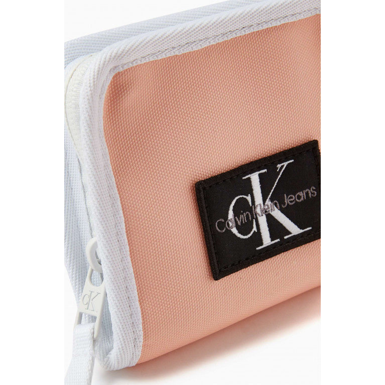Calvin Klein - Colour-block Logo Zip Wallet in Recycled Textile
