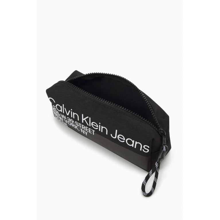 Calvin Klein - Back to School Logo Pencil Case in Recycled Textile Black