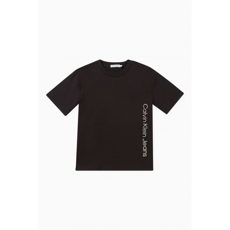 Calvin Klein - Logo-print T-shirt in Cotton Black