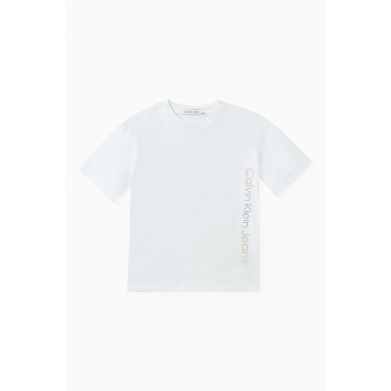 Calvin Klein - Logo-print T-shirt in Cotton White