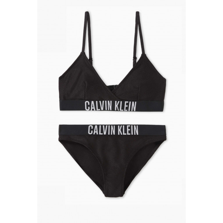 Calvin Klein - Intense Power Triangle Bikini Set in Recycled Nylon Black