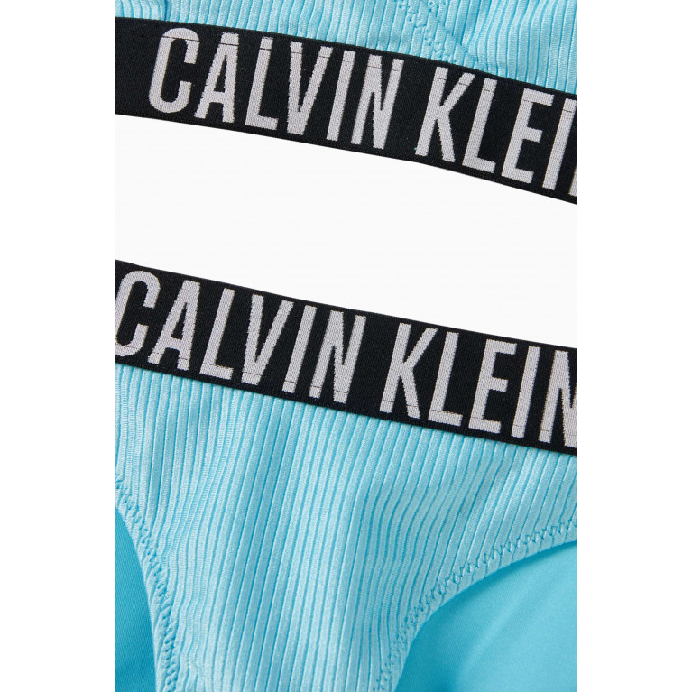 Calvin Klein - Intense Power Triangle Bikini Set in Recycled Nylon Blue
