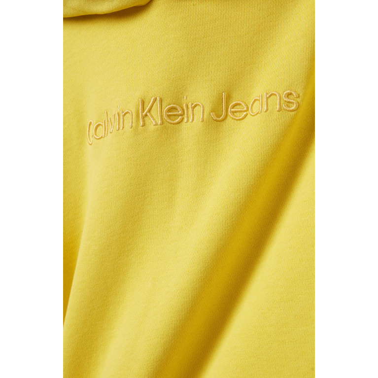 Calvin Klein - Embroidered Logo Hoodie in Cotton