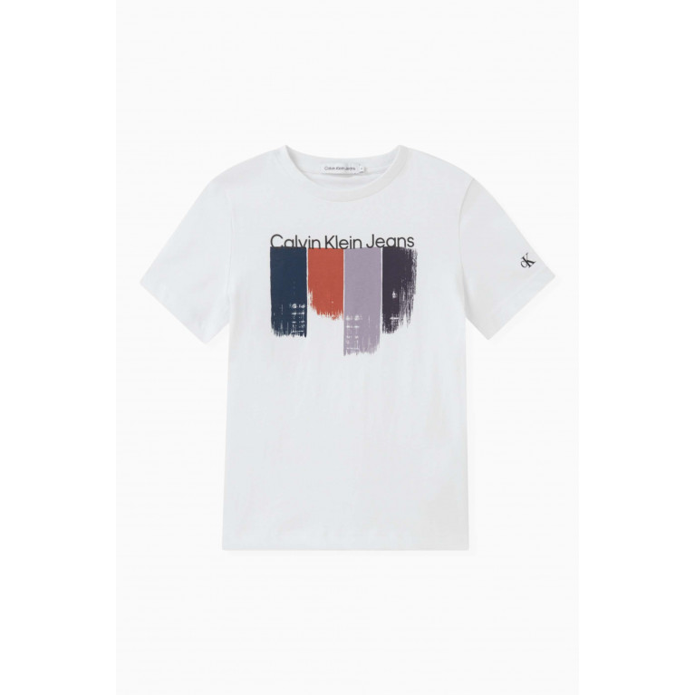 Calvin Klein - Placed Brushstrokes T-shirt in Cotton Jersey