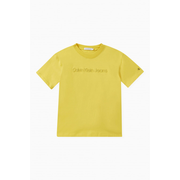 Calvin Klein - Logo-embroidered T-shirt in Cotton