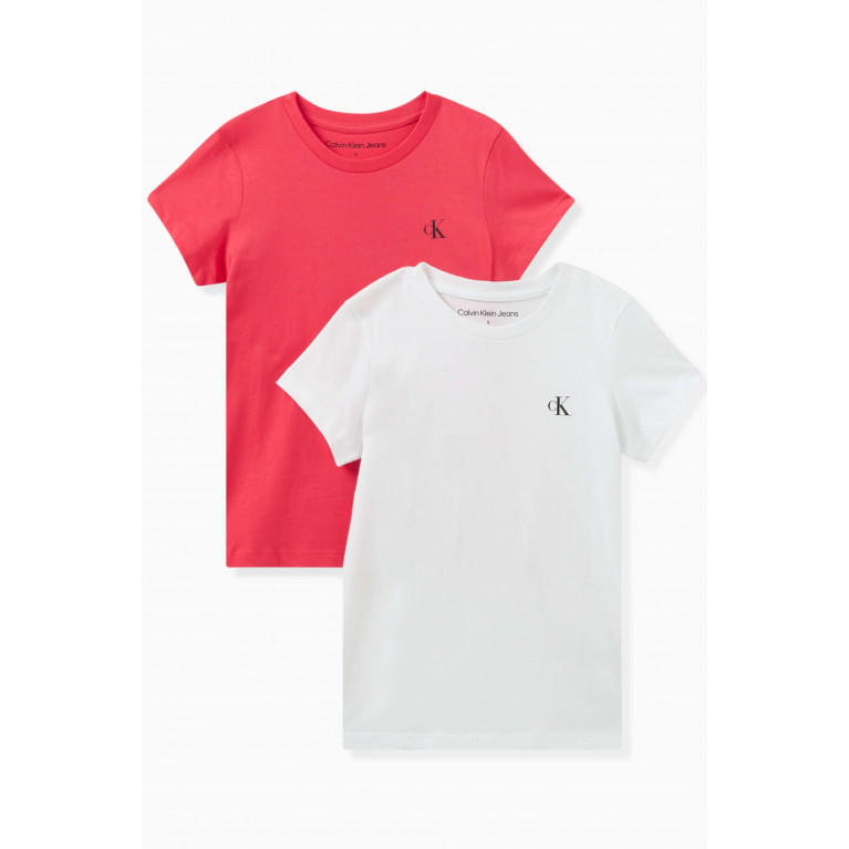Calvin Klein - Logo-print T-shirt in Cotton, Set of 2