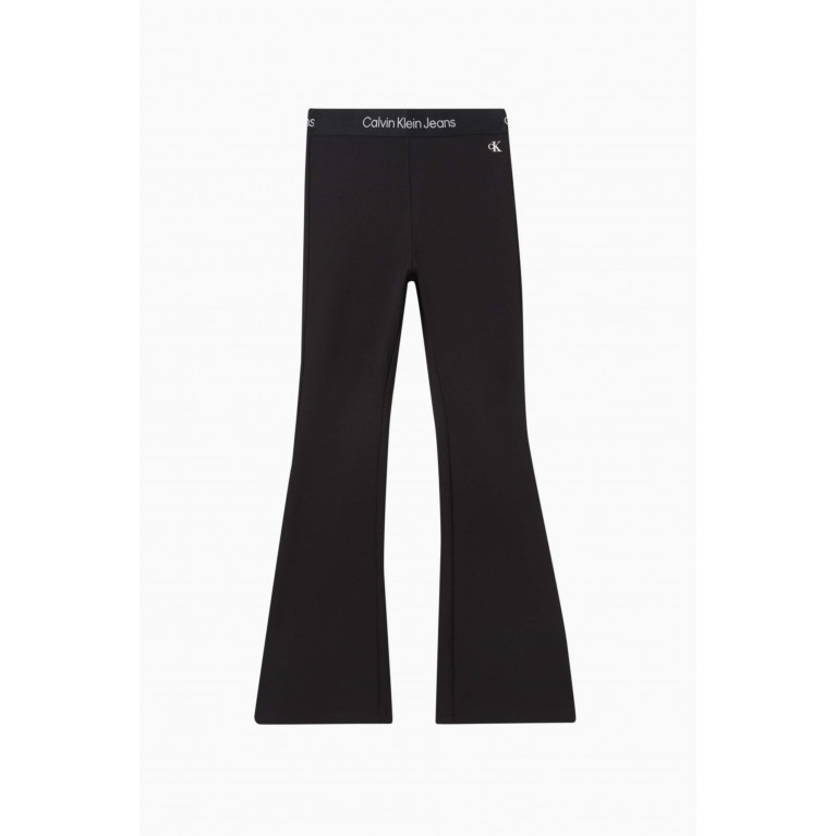 Calvin Klein - Logo-print Flared Pants in Viscose-blend