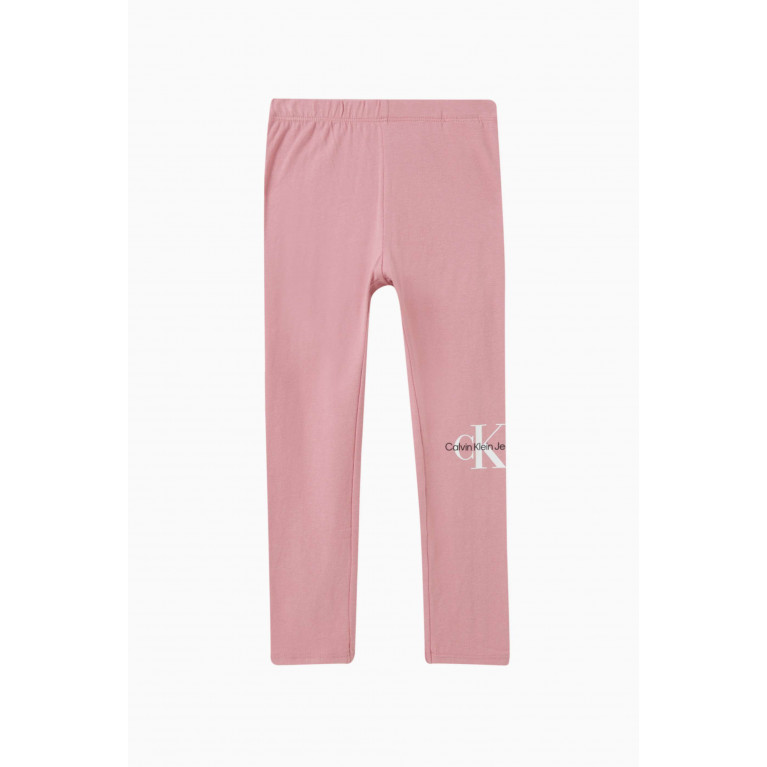 Calvin Klein - Logo-print Leggings in Cotton Pink