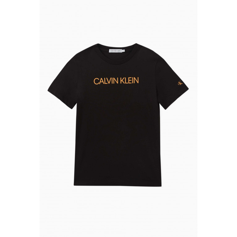 Calvin Klein - Logo-print T-shirt in Cotton Black