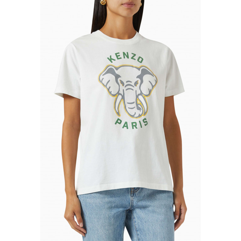 Kenzo - Varsity Jungle Elephant T-shirt jn Cotton