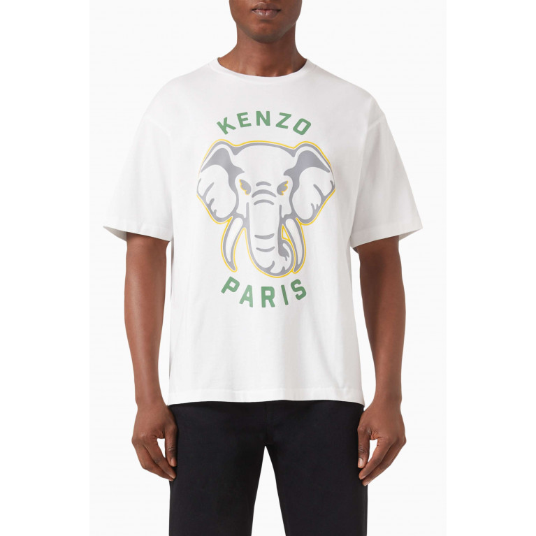 Kenzo - Elephant Varsity T-Shirt in Cotton