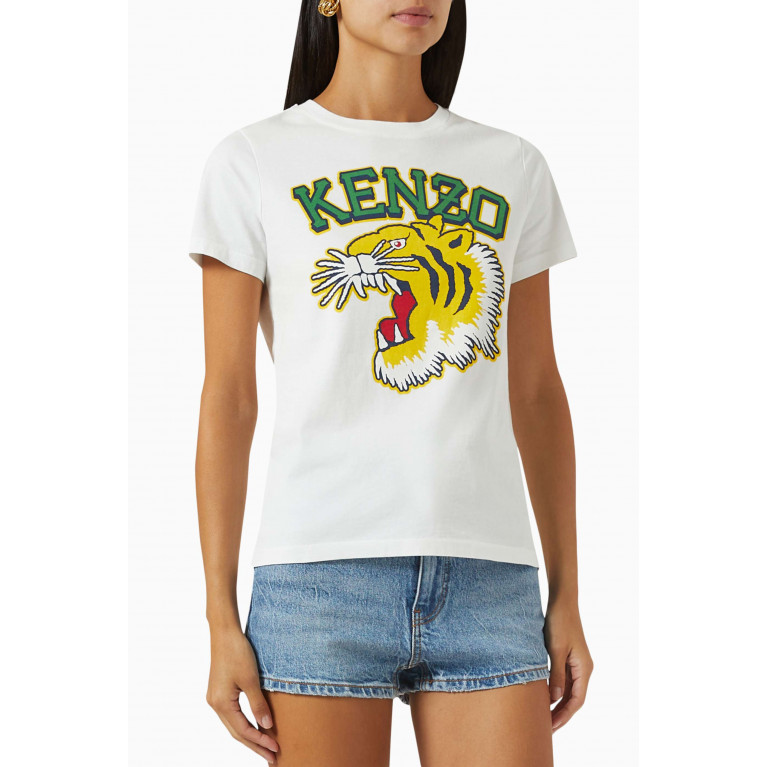Kenzo - Varsity Jungle Tiger print T-shirt in Cotton