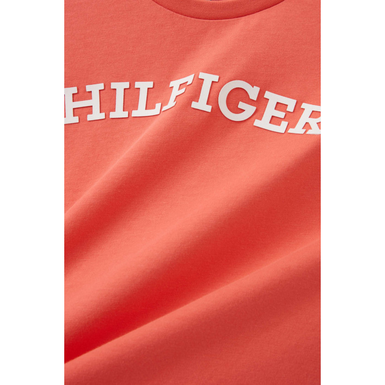 Tommy Hilfiger - Logo-print T-shirt in Cotton Orange