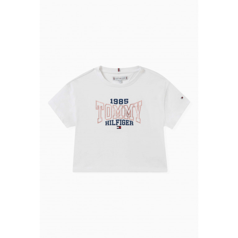 Tommy Hilfiger - 1985 Varsity Logo T-shirt in Cotton White