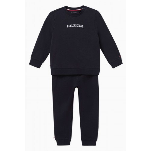 Tommy Hilfiger - Logo-embroidered Tracksuit in Cotton Blue