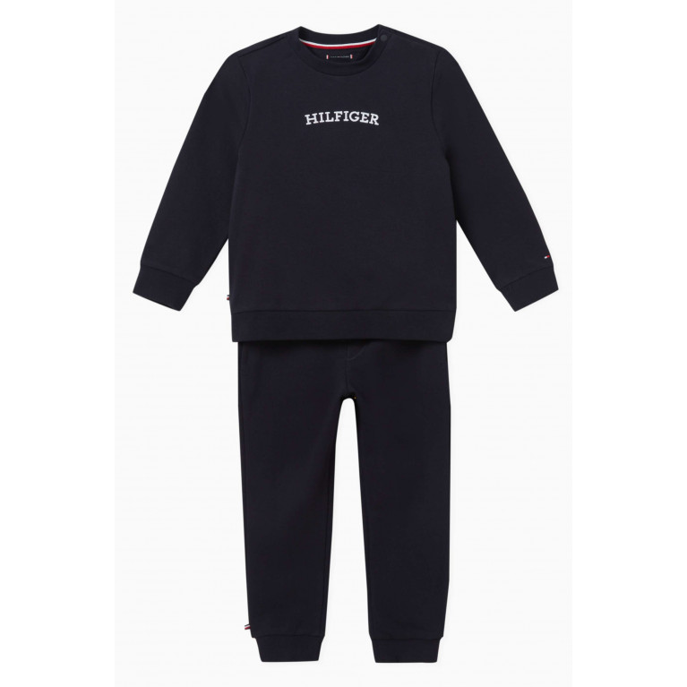Tommy Hilfiger - Logo-embroidered Tracksuit in Cotton Blue