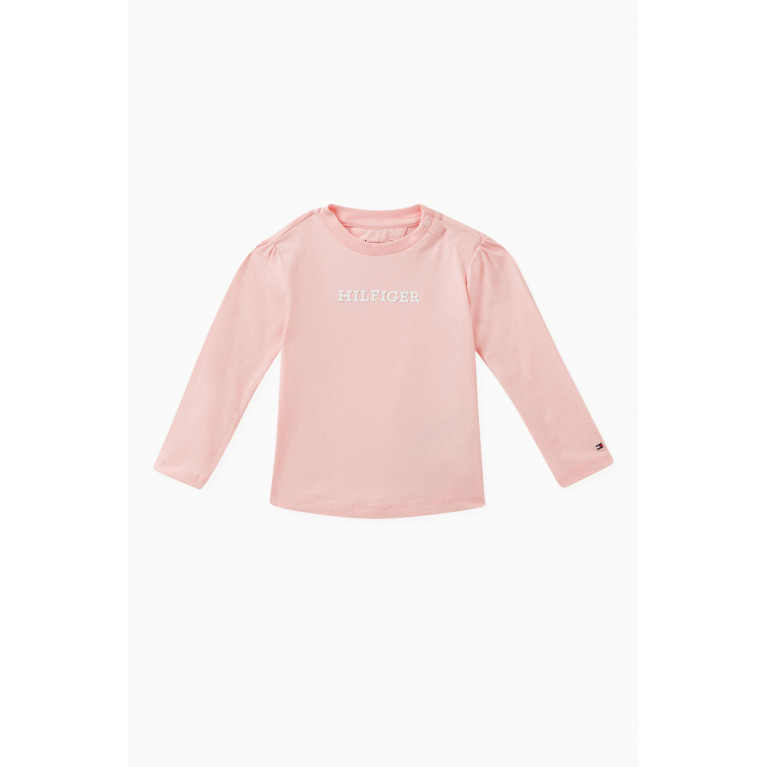 Tommy Hilfiger - Logo-detail T-shirt in Cotton Pink