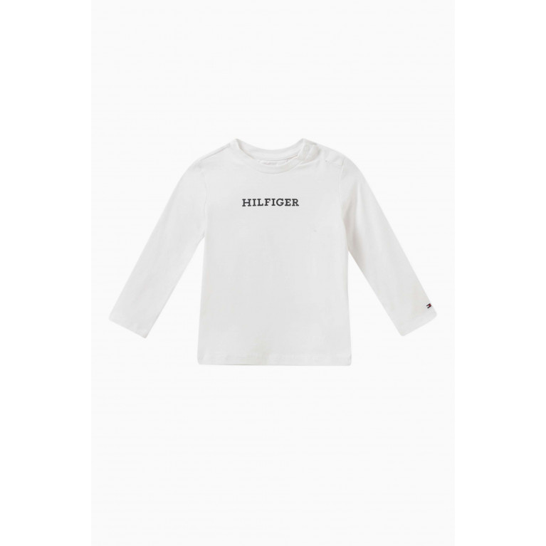 Tommy Hilfiger - Logo-detail T-shirt in Cotton White