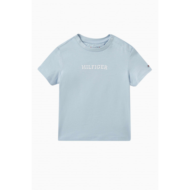 Tommy Hilfiger - Logo-detail T-shirt in Cotton Blue
