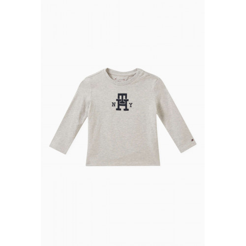 Tommy Hilfiger - Logo-embroidered T-shirt in Cotton