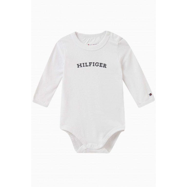Tommy Hilfiger - Logo-detail Bodysuit in Cotton White