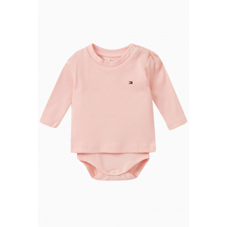 Tommy Hilfiger - Logo-detail Bodysuit in Cotton Pink