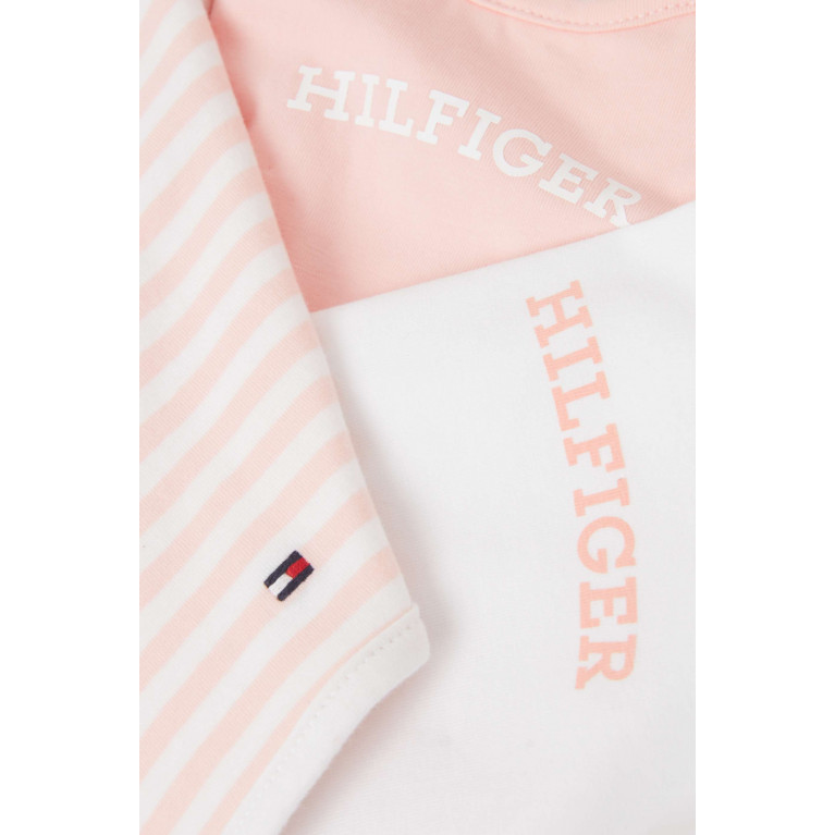 Tommy Hilfiger - Logo-detail Bib Gift Set in Cotton Pink