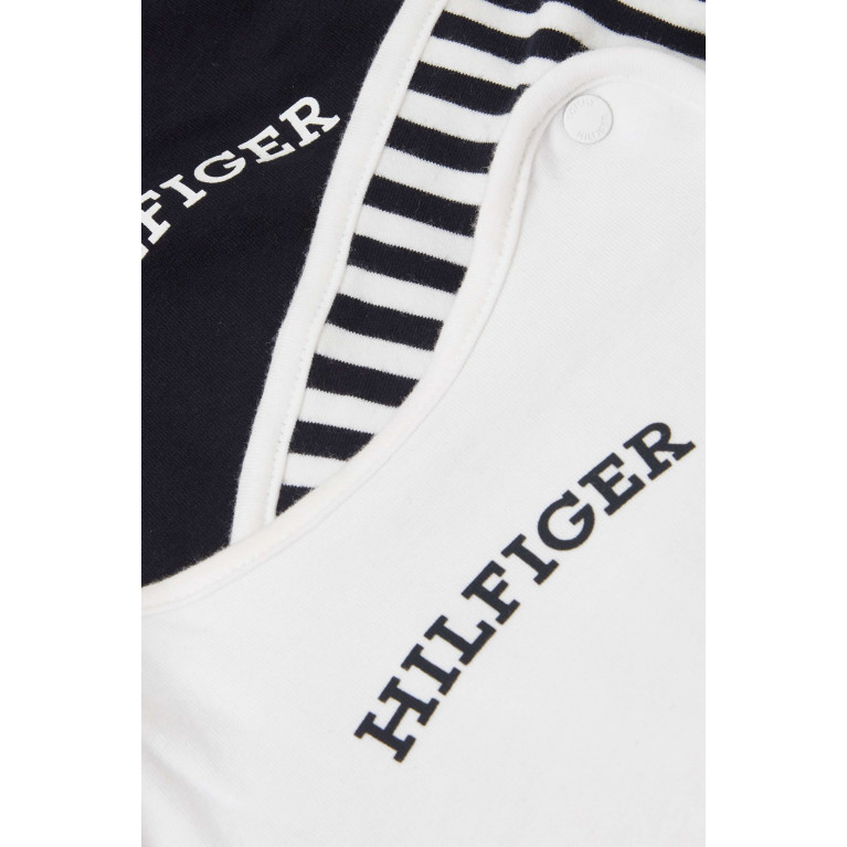 Tommy Hilfiger - Logo-detail Bib Gift Set in Cotton Blue