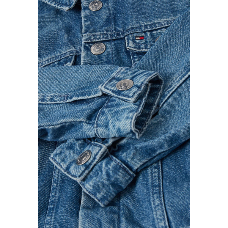 Tommy Hilfiger - Logo-embroidered Denim Jacket in Cotton