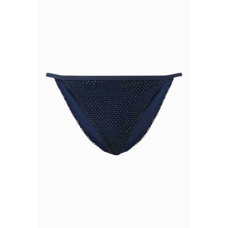 Simkhai - Moxie String Bikini Bottom in Crystal Mesh Blue