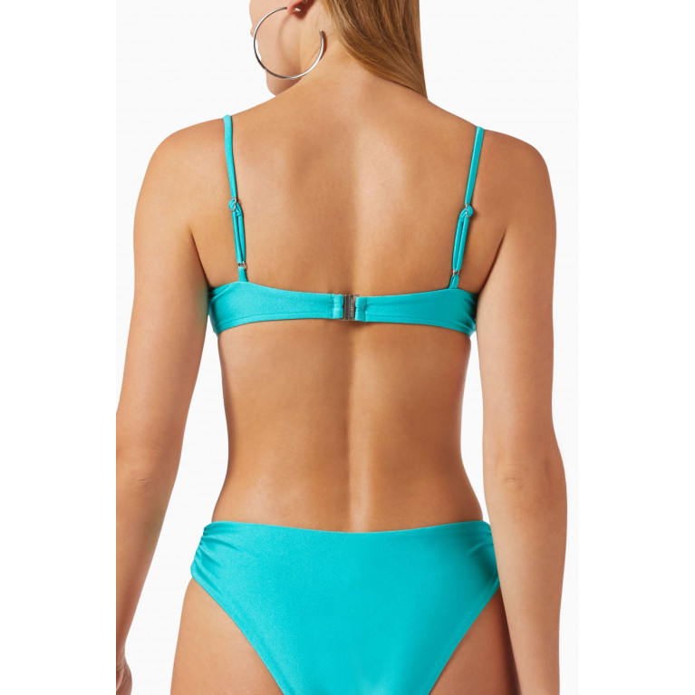 Simkhai - Aspen Bustier Bikini Top in Satin