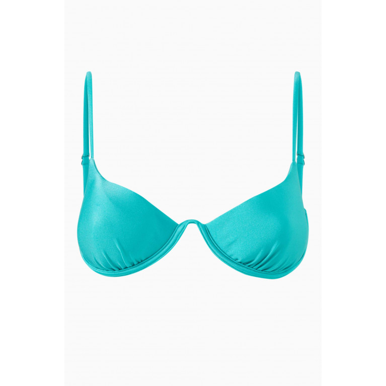 Simkhai - Aspen Bustier Bikini Top in Satin