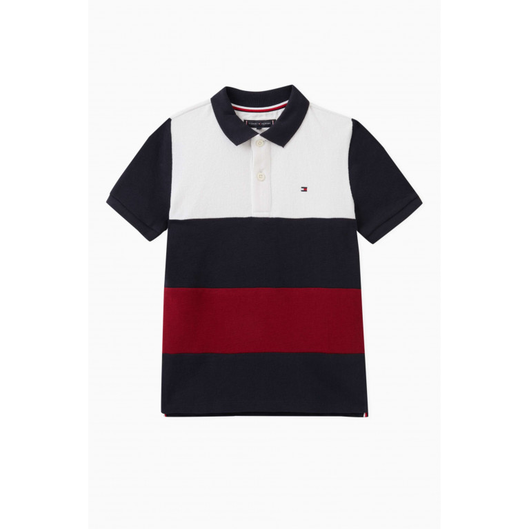 Tommy Hilfiger - Colour-block Global Stripe Polo Shirt in Cotton