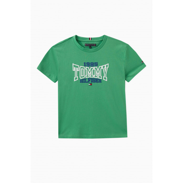 Tommy Hilfiger - Logo-print T-shirt in Cotton Green
