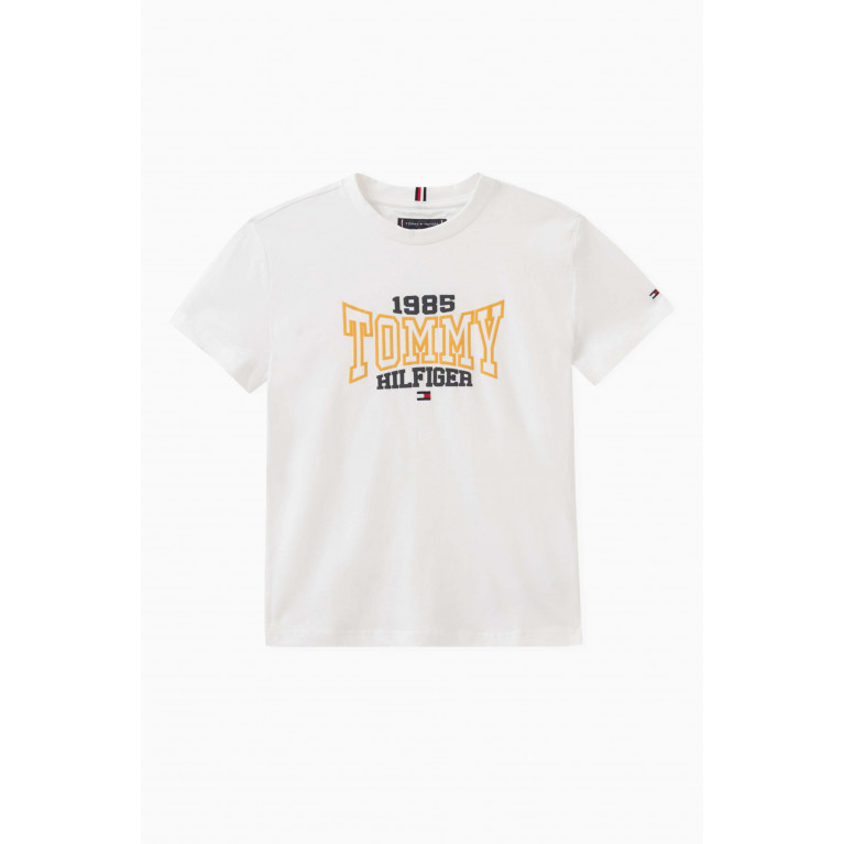 Tommy Hilfiger - Logo-print T-shirt in Cotton White