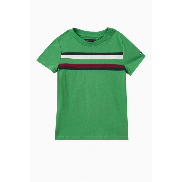 Tommy Hilfiger - Global Stripe T-shirt in Cotton Green