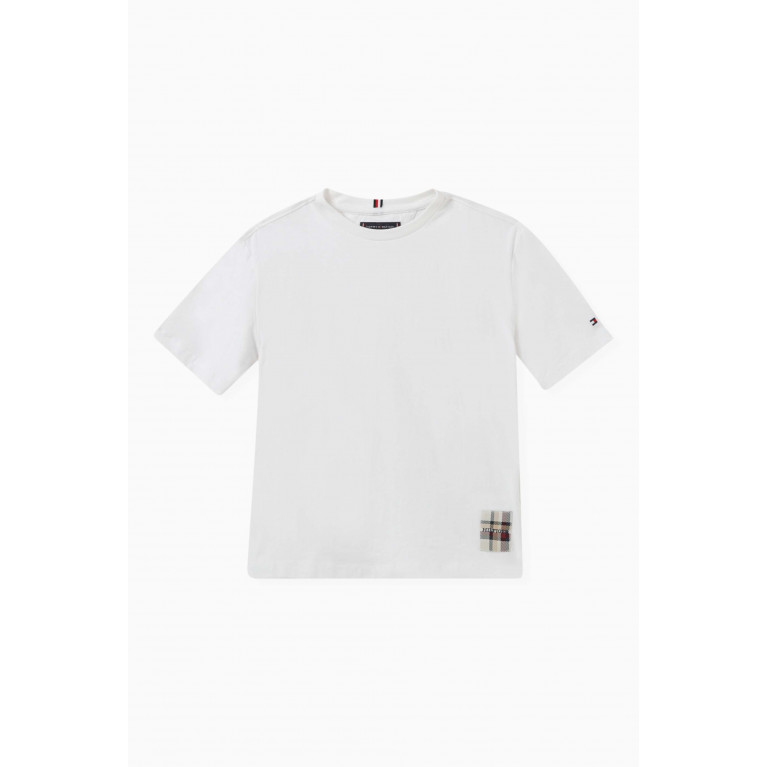 Tommy Hilfiger - Check Label T-shirt in Cotton