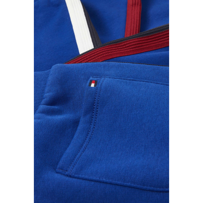 Tommy Hilfiger - Global Stripe Joggers in Cotton Blend Fleece Blue
