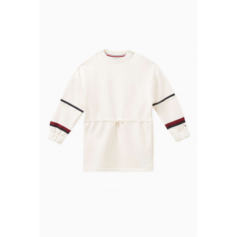 Tommy Hilfiger - Global Stripe Sweater Dress in Cotton Blend Fleece