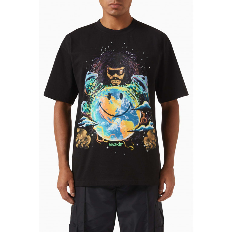 Market - Smiley® Funkadelic P Funk Smiley® T-shirt in Cotton-jersey Black