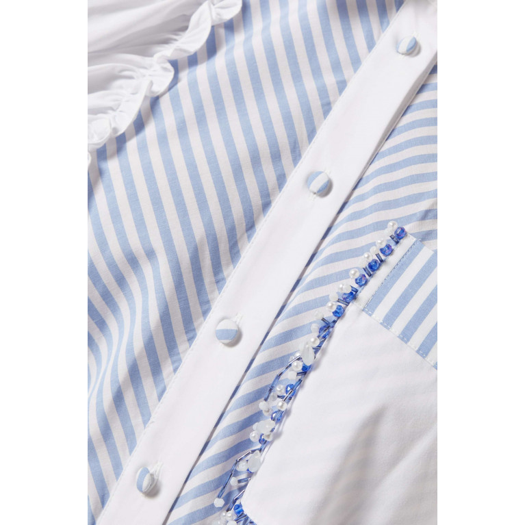 Gizia - Striped Frill Shirt Dress