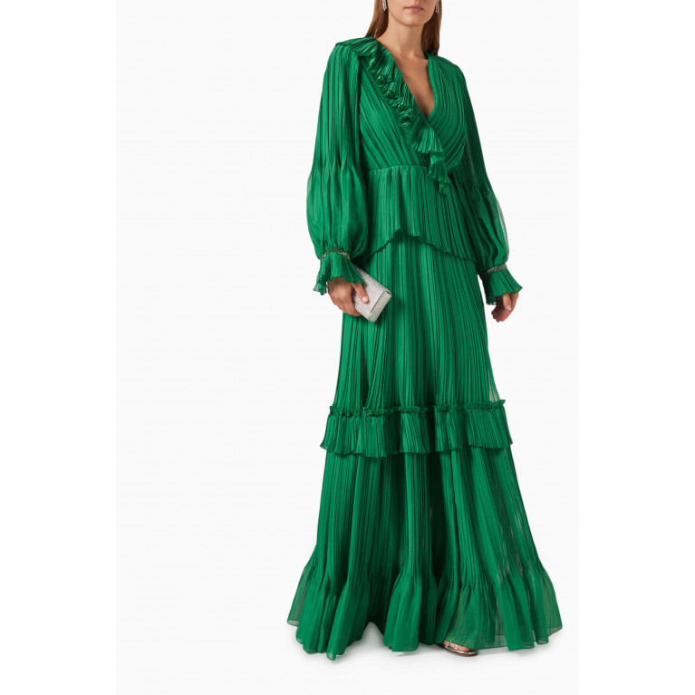 Gizia - Frill Tiered Dress Green