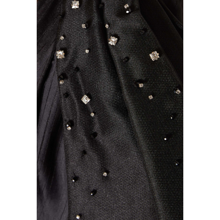 Gizia - Embellished-bow Dress Black