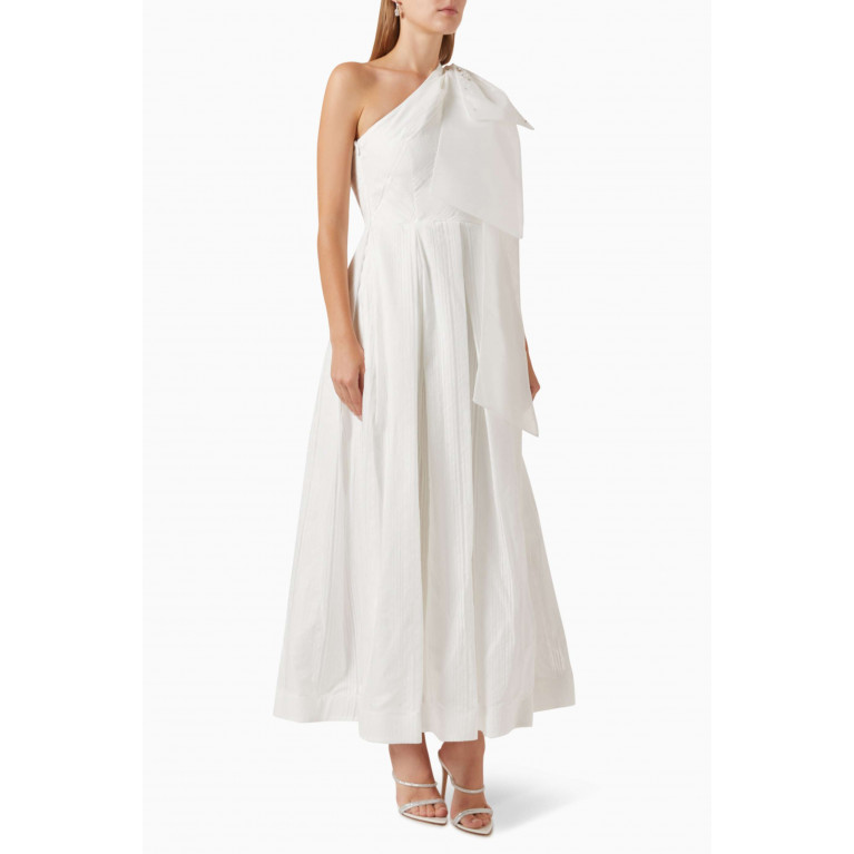 Gizia - Embellished-bow Dress White