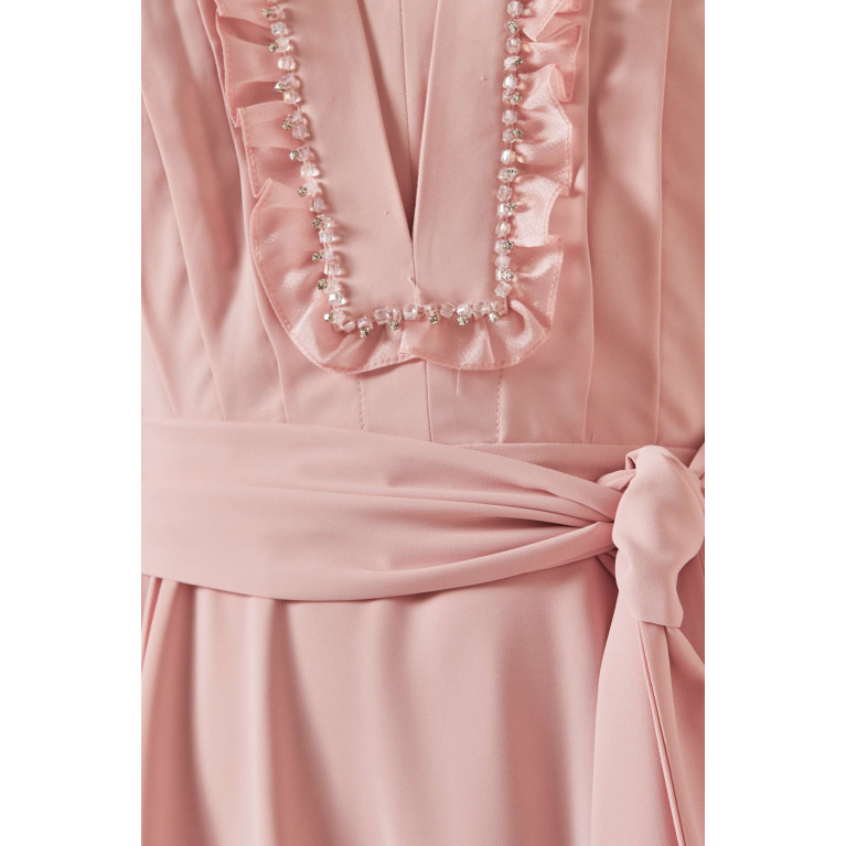 Gizia - Embellished Frill Dress Pink