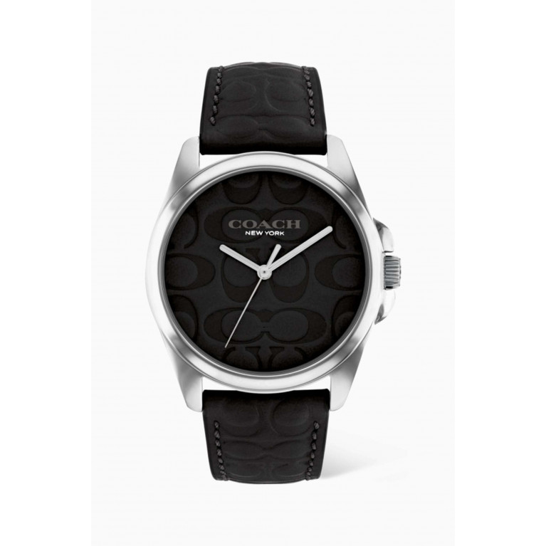 Coach - Greyson Stainless Steel & Leather Watch, 36mm