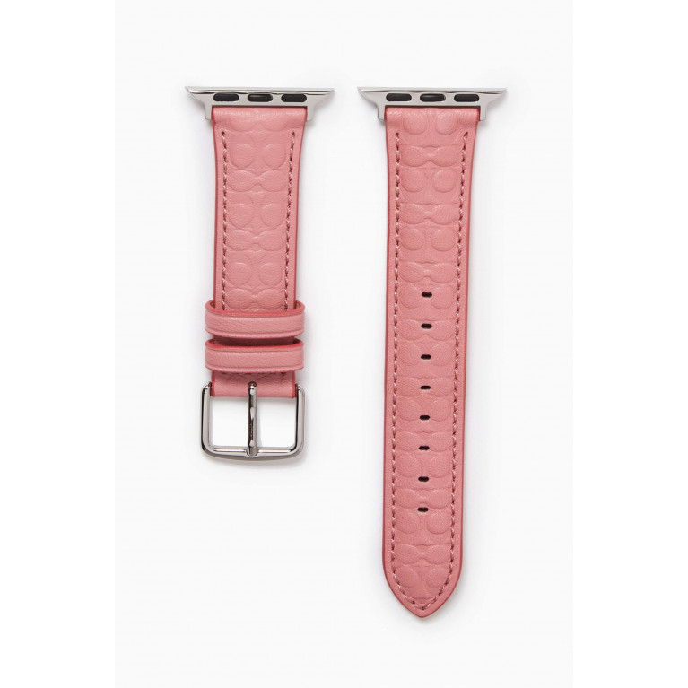 Coach - Apple Watch® Strap in Signature Leather, 38mm