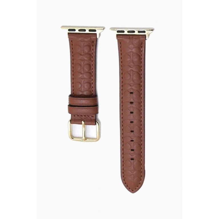 Coach - Apple Watch® Strap in Signature Leather, 38mm