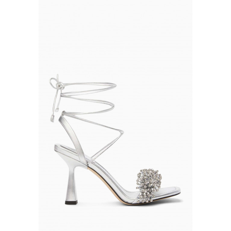 MICHAEL KORS - Lucia Crystal Lace-up Sandals in Leather